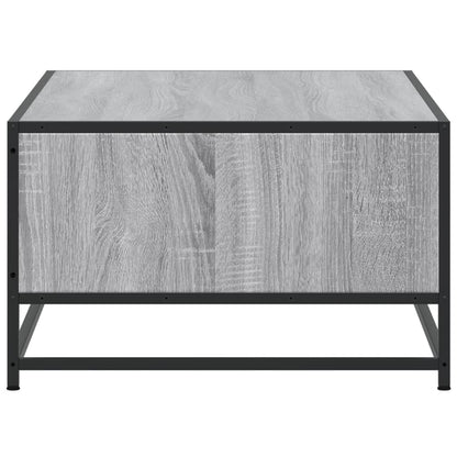 Salontafel 100x57x35 cm bewerkt hout en metaal grijs sonoma