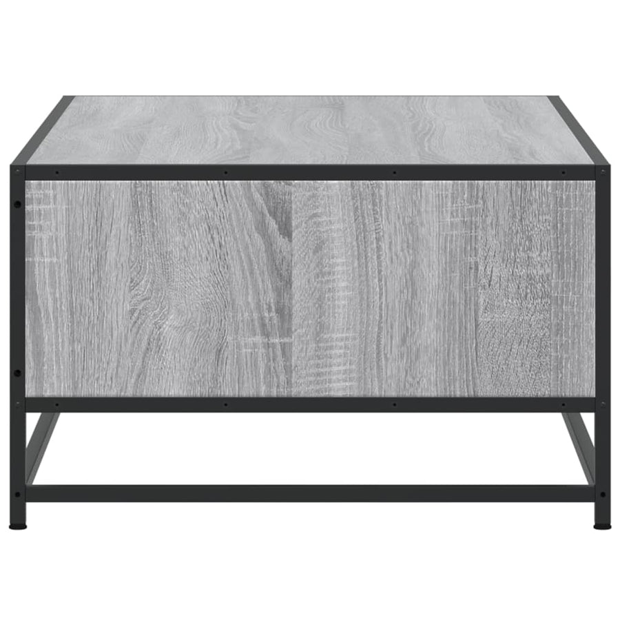 Salontafel 100x57x35 cm bewerkt hout en metaal grijs sonoma