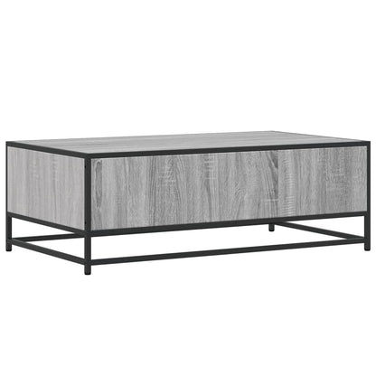 Salontafel 100x57x35 cm bewerkt hout en metaal grijs sonoma