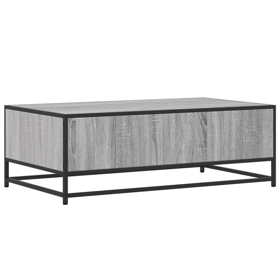 Salontafel 100x57x35 cm bewerkt hout en metaal grijs sonoma