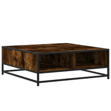 Salontafel 80x80x30 cm bewerkt hout en metaal gerookt eiken
