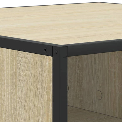 Salontafel 100x100x30 cm bewerkt hout en metaal sonoma eiken