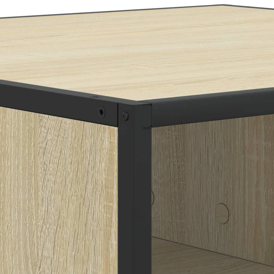 Salontafel 100x100x30 cm bewerkt hout en metaal sonoma eiken