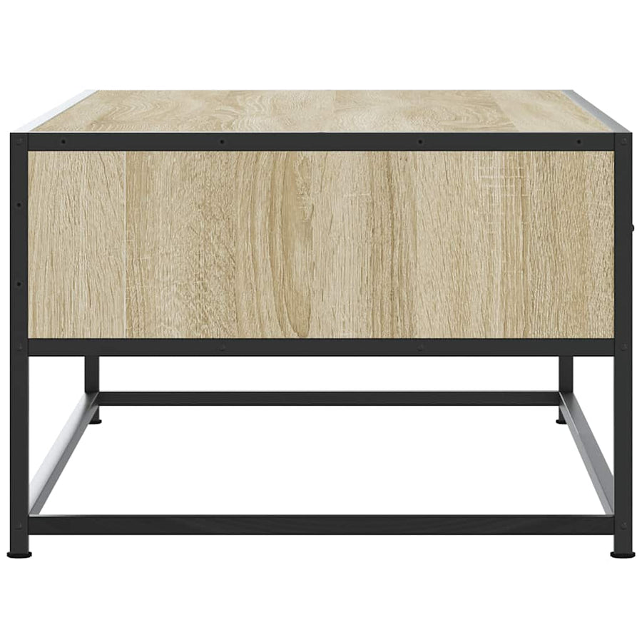 Salontafel 100x50x35 cm bewerkt hout en metaal sonoma eiken