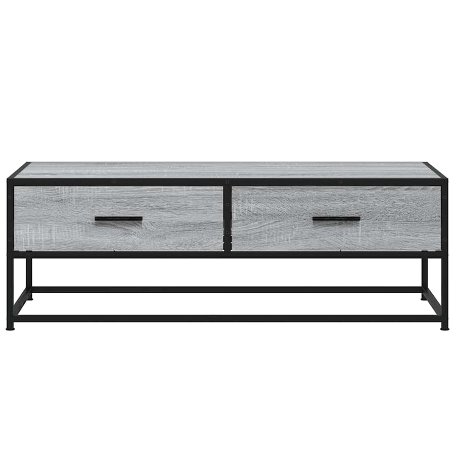 Salontafel 100x50x35 cm bewerkt hout en metaal grijs sonoma