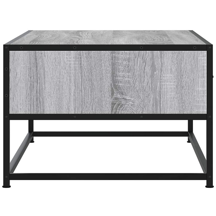 Salontafel 100x50x35 cm bewerkt hout en metaal grijs sonoma