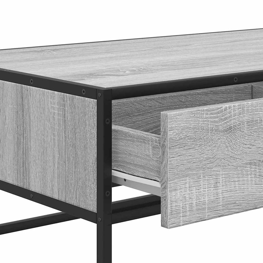 Salontafel 100x50x35 cm bewerkt hout en metaal grijs sonoma