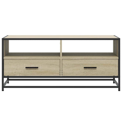 Salontafel 100x50x45 cm bewerkt hout en metaal sonoma eiken