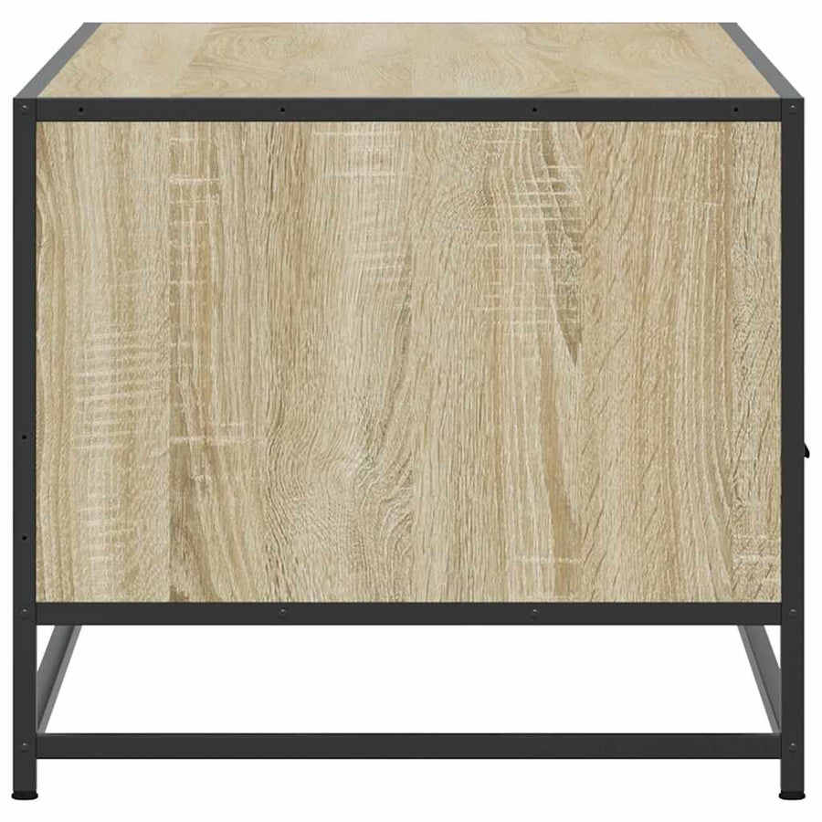Salontafel 100x50x45 cm bewerkt hout en metaal sonoma eiken