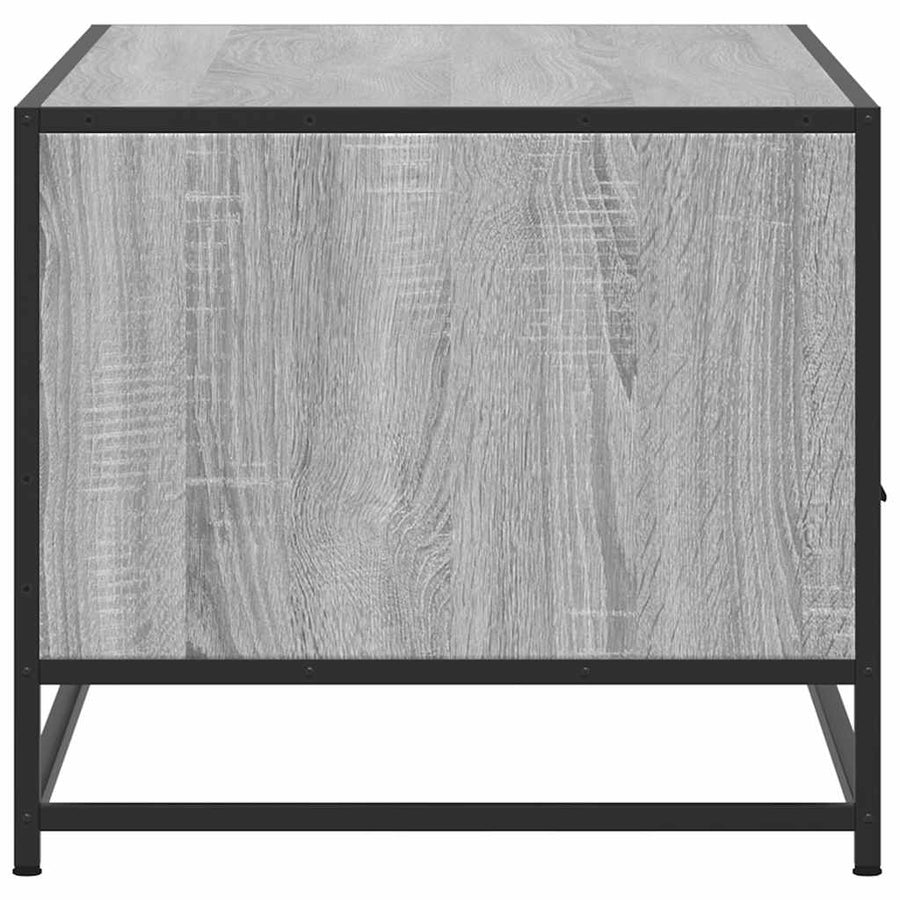Salontafel 100x50x45 cm bewerkt hout en metaal grijs sonoma