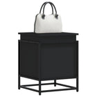 Storage box with lid 40x40x51.5 cm treated wood black