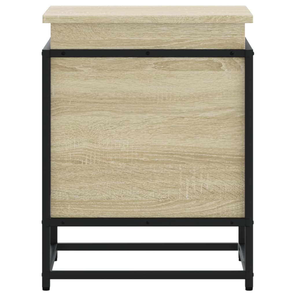 Opbergbox met deksel 40x40x51,5 cm bewerkt hout sonoma eiken