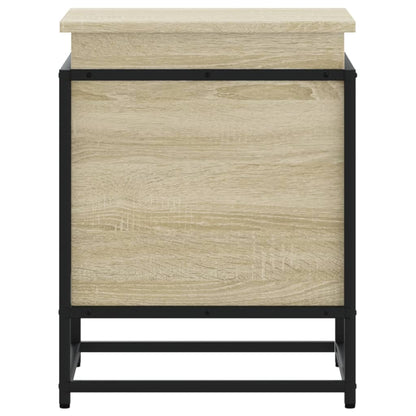 Opbergbox met deksel 40x40x51,5 cm bewerkt hout sonoma eiken