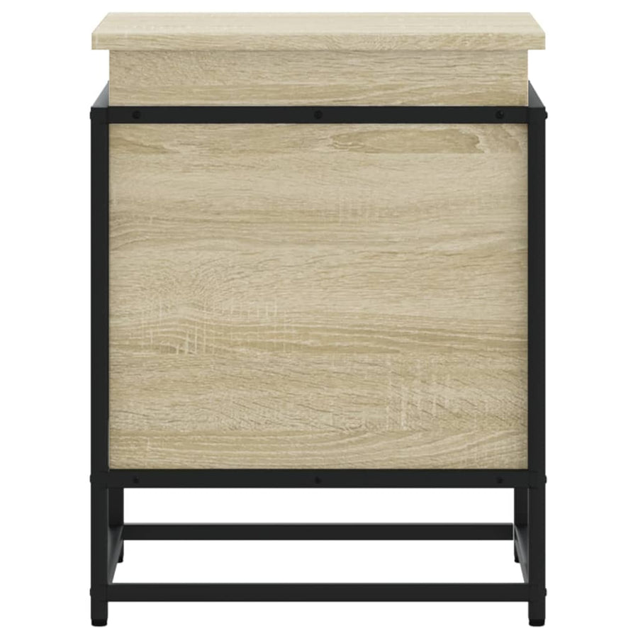 Opbergbox met deksel 40x40x51,5 cm bewerkt hout sonoma eiken