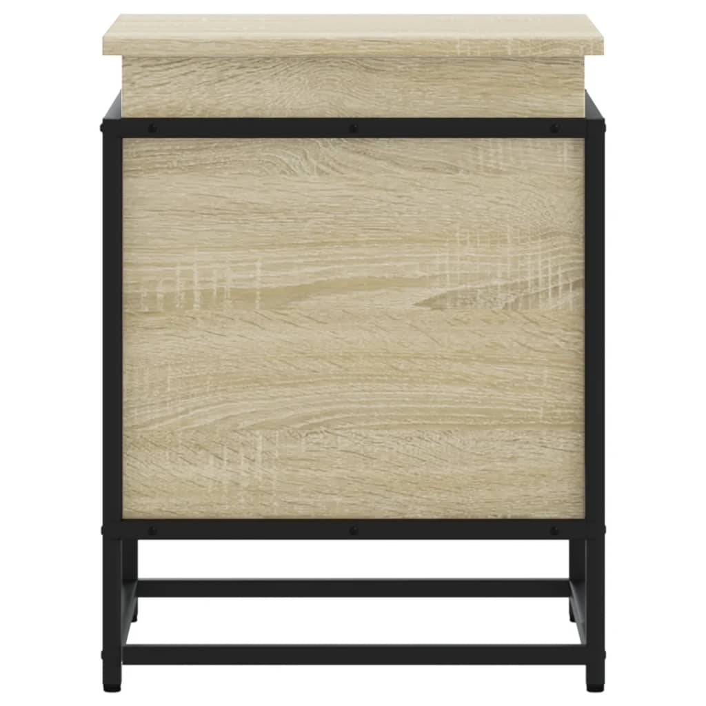 Opbergbox met deksel 40x40x51,5 cm bewerkt hout sonoma eiken