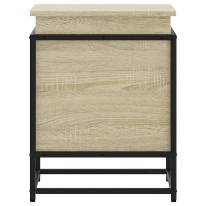 Opbergbox met deksel 40x40x51,5 cm bewerkt hout sonoma eiken