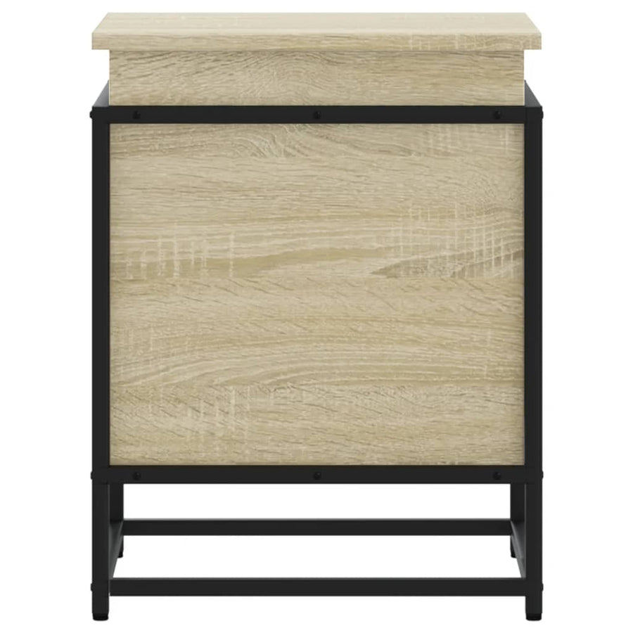 Opbergbox met deksel 40x40x51,5 cm bewerkt hout sonoma eiken