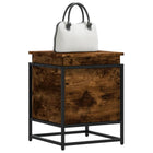 Opbergbox 40x40x51,5 cm bewerkt hout gerookt eiken