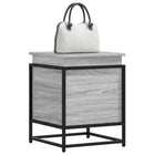 Storage box with lid 40x40x51.5 cm engineered wood grey Sonoma