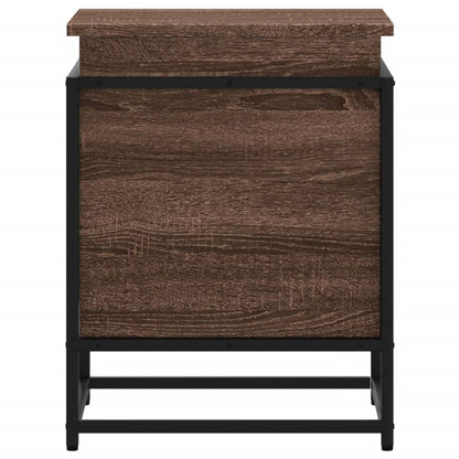 Opbergbox met deksel 40x40x51,5 cm bewerkt hout bruin eiken