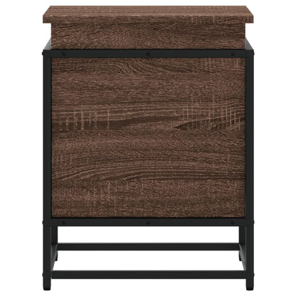 Opbergbox met deksel 40x40x51,5 cm bewerkt hout bruin eiken
