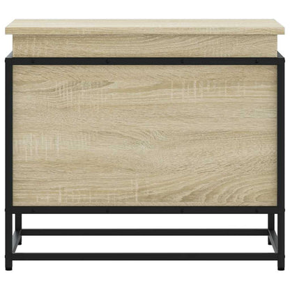 Opbergbox met deksel 60x40x51,5 cm bewerkt hout sonoma eiken
