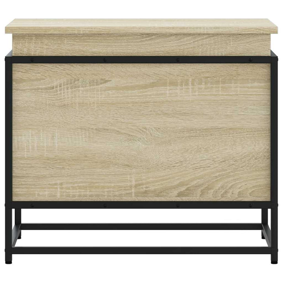 Opbergbox met deksel 60x40x51,5 cm bewerkt hout sonoma eiken