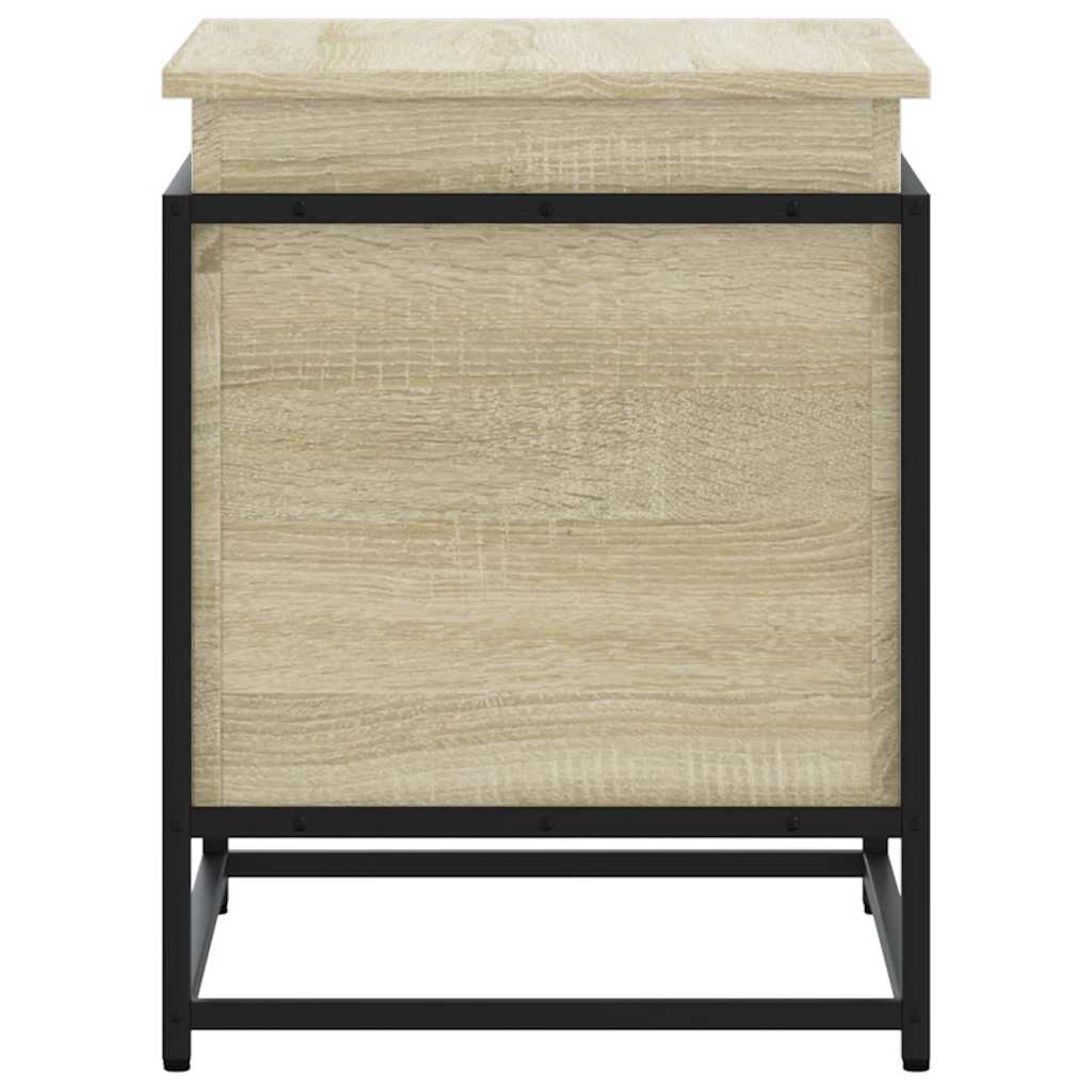 Opbergbox met deksel 60x40x51,5 cm bewerkt hout sonoma eiken