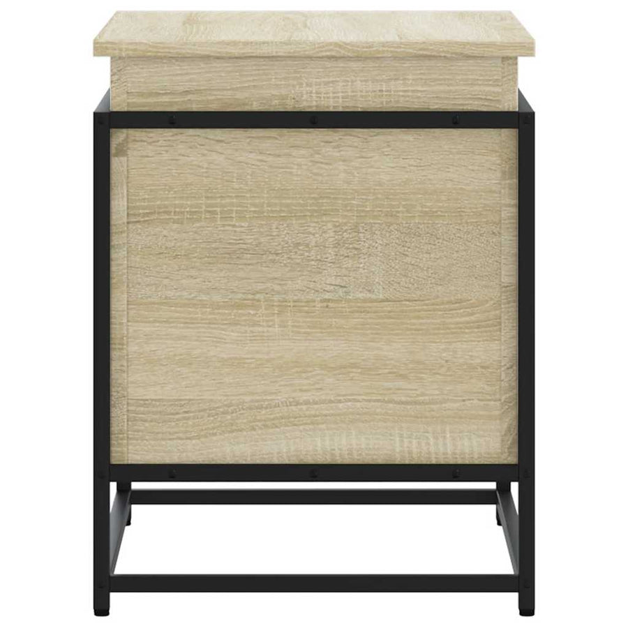 Opbergbox met deksel 60x40x51,5 cm bewerkt hout sonoma eiken