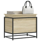 Storage box with lid 60x40x51.5 cm processed wood Sonoma oak