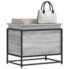 Storage box with lid 60x40x51.5 cm processed wood grey sonoma