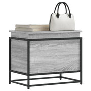 Storage box with lid 60x40x51.5 cm processed wood grey sonoma