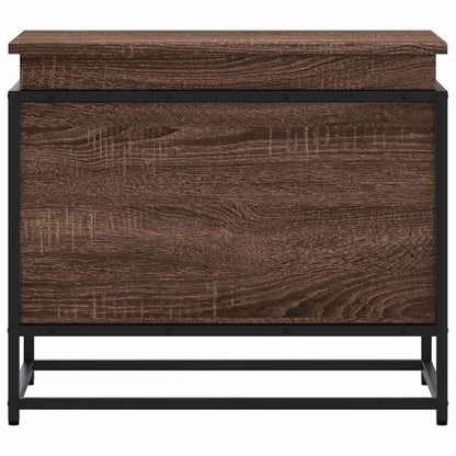 Opbergbox met deksel 60x40x51,5 cm bewerkt hout bruin eiken