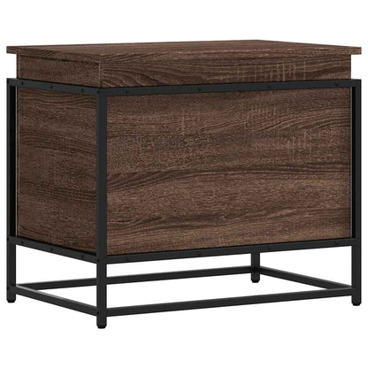Opbergbox met deksel 60x40x51,5 cm bewerkt hout bruin eiken