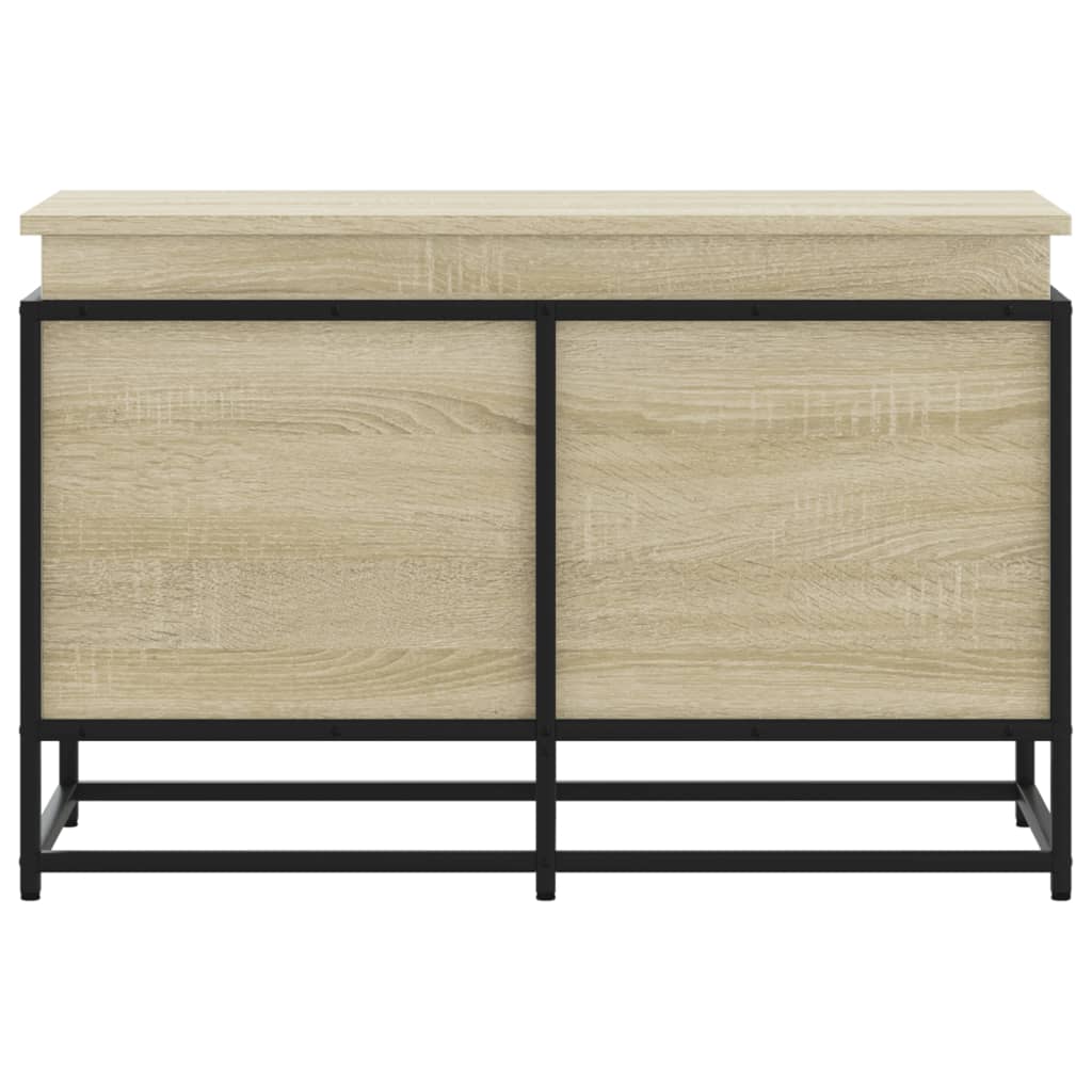Opbergbox met deksel 80x40x51,5 cm bewerkt hout sonoma eiken