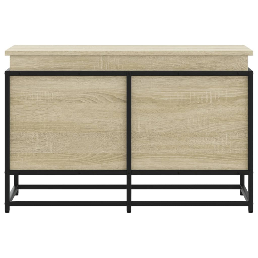 Opbergbox met deksel 80x40x51,5 cm bewerkt hout sonoma eiken