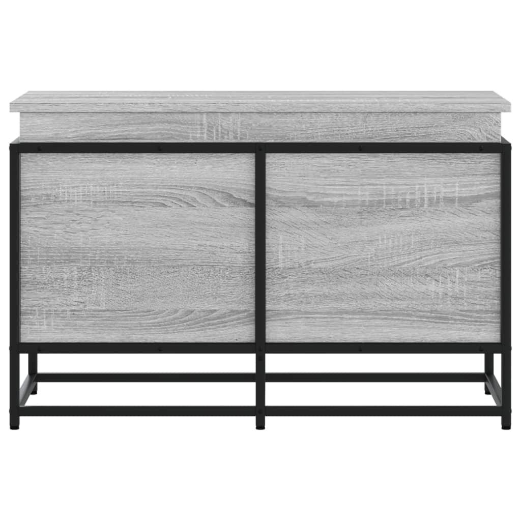 Opbergbox met deksel 80x40x51,5 cm bewerkt hout grijs sonoma