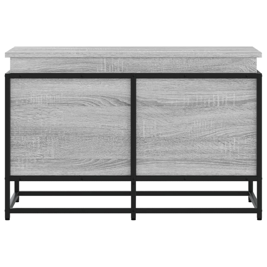 Opbergbox met deksel 80x40x51,5 cm bewerkt hout grijs sonoma