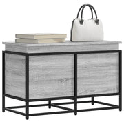 Opbergbox 80x40x51,5 cm bewerkt hout grijs sonoma