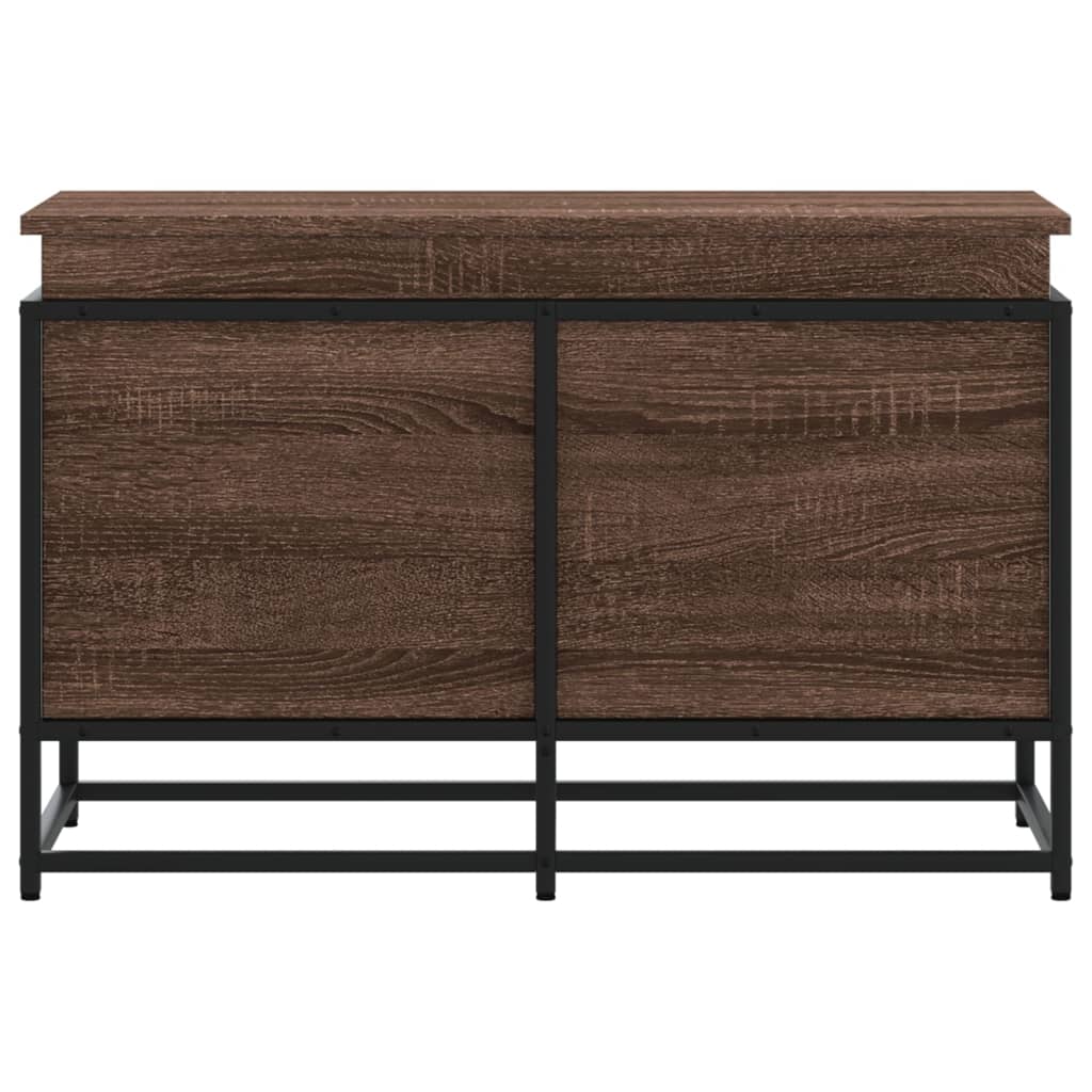 Opbergbox met deksel 80x40x51,5 cm bewerkt hout bruin eiken