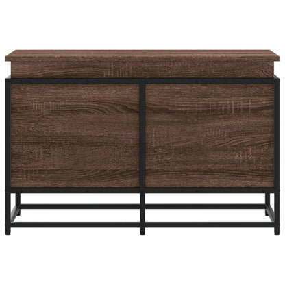 Opbergbox met deksel 80x40x51,5 cm bewerkt hout bruin eiken