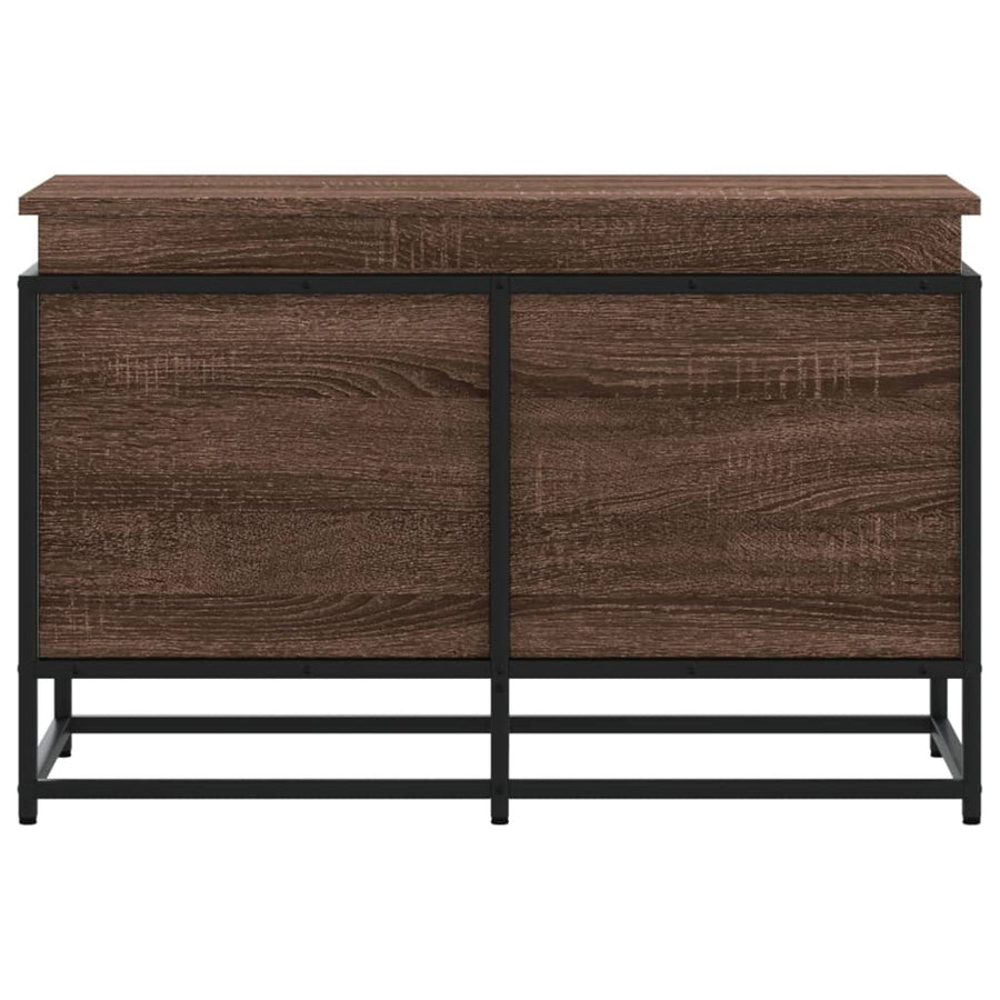 Opbergbox met deksel 80x40x51,5 cm bewerkt hout bruin eiken