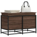 Opbergbox met deksel 80x40x51,5 cm bewerkt hout bruin eiken