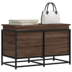 Opbergbox 80x40x51,5 cm bewerkt hout bruin eiken
