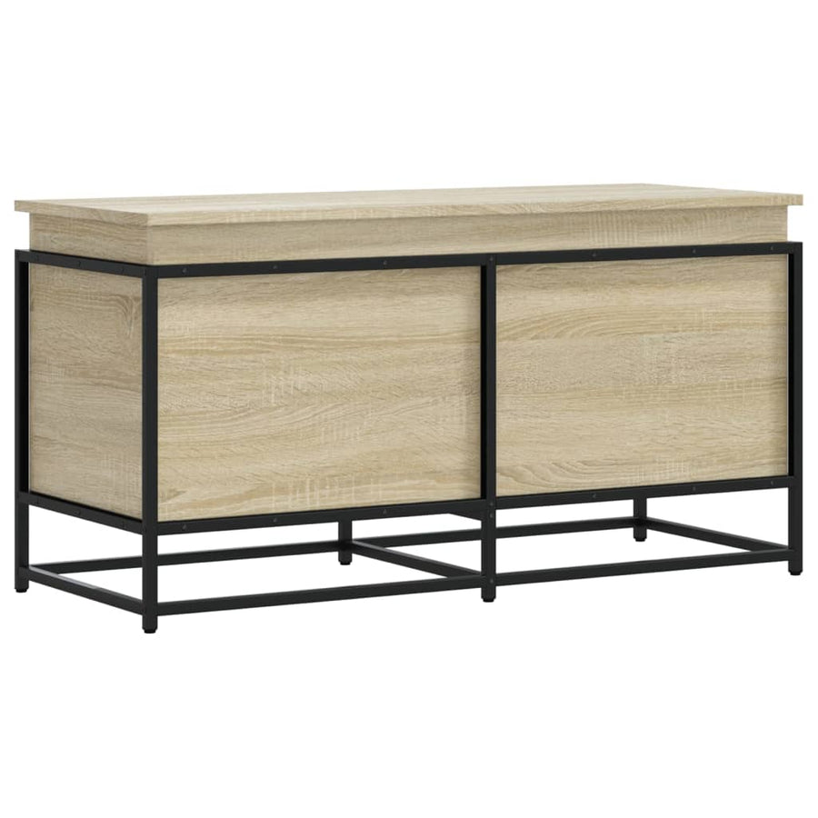 Opbergbox met deksel 100x40x51,5 cm bewerkt hout sonoma eiken