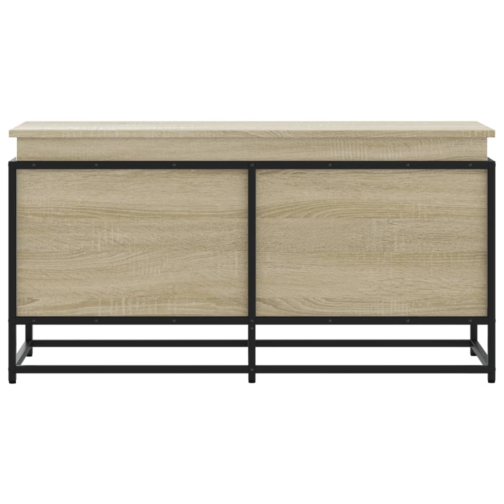 Opbergbox met deksel 100x40x51,5 cm bewerkt hout sonoma eiken