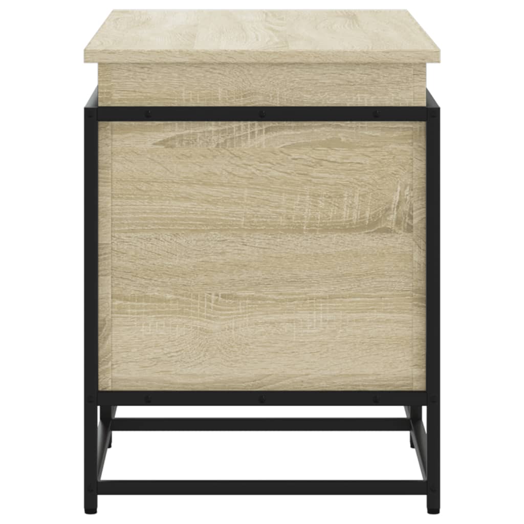 Opbergbox met deksel 100x40x51,5 cm bewerkt hout sonoma eiken