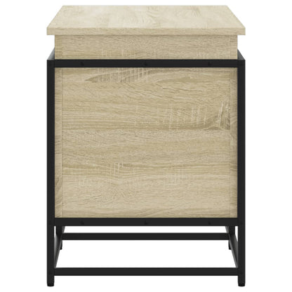 Opbergbox met deksel 100x40x51,5 cm bewerkt hout sonoma eiken