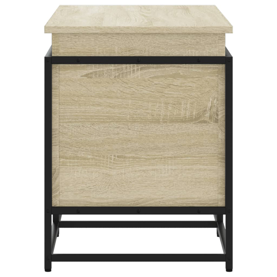 Opbergbox met deksel 100x40x51,5 cm bewerkt hout sonoma eiken