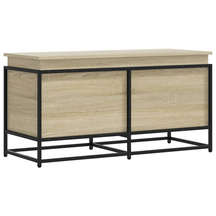 Opbergbox met deksel 100x40x51,5 cm bewerkt hout sonoma eiken